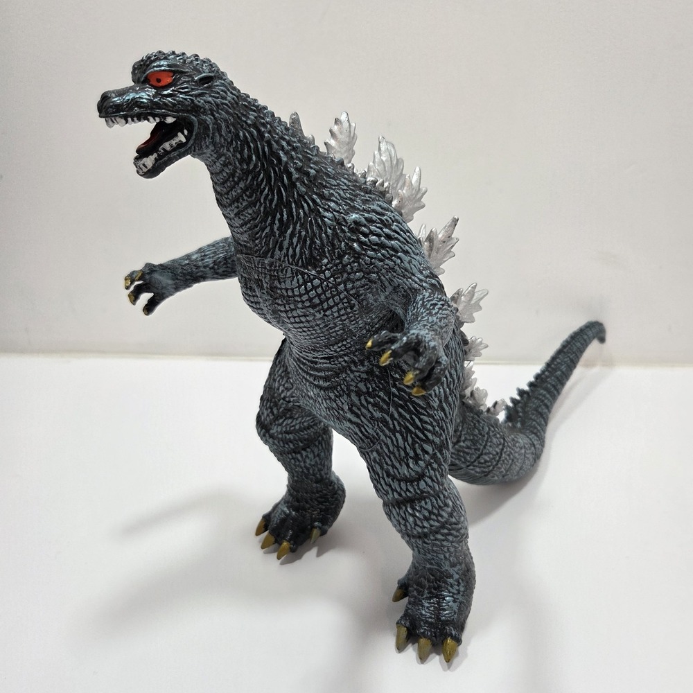 12"‎ Inch Soft Rubber "Godzilla" Figure Blue & Silver Unbranded